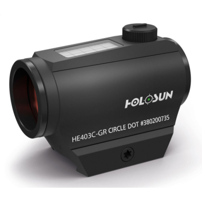 Коліматорний приціл Holosun Technologies, HE403C-GR Elite Green Dot,2MOA, чорний