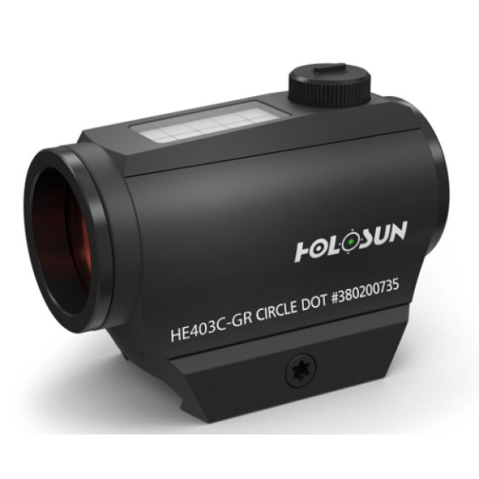Коліматорний приціл Holosun Technologies, HE403C-GR Elite Green Dot,2MOA, чорний