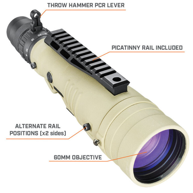 Зрительная труба Bushnell Elite Tactical 8-40х60 FDE. Сетка Tremor4. Picatinny