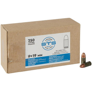 Патрон STS кал. 9х19 пуля FMJ 8 г (124 гр)