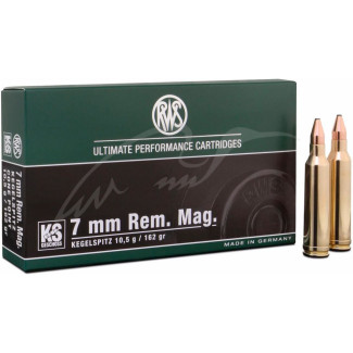 Патрон RWS кал.7mm Rem Mag куля KS маса 10,5 г