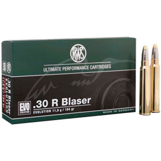 Патрон RWS кал. 30 R Blaser куля EVO маса 11,9 г