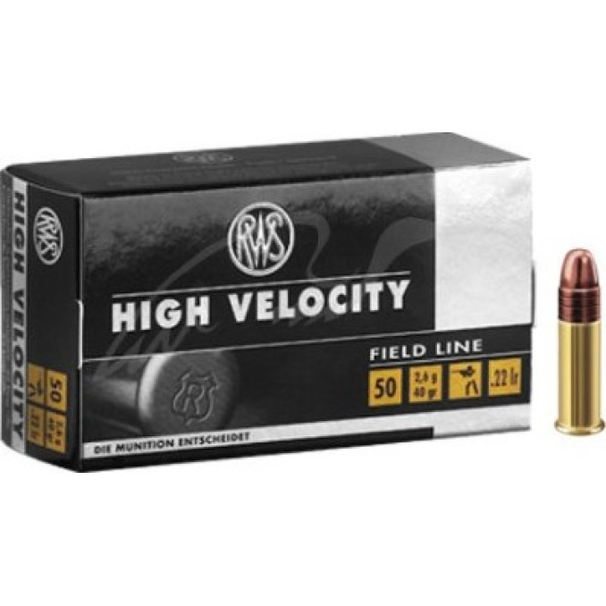Патрон RWS High Velocity кал .22 LR куля LRN маса 40 гр (2.6 г)
