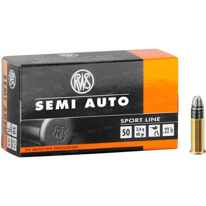 Патрон RWS Semi-Auto Sport Line кал .22 LR куля LRN маса 40 гр (2.6 г)