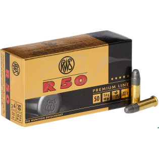 Патрон RWS R50 кал .22 LR куля RN маса 2.6 г / 40 гран