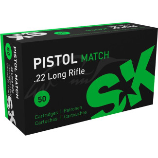 Патрон SK Pistol Match кал.22 LR куля 2,59 г/40 гран. Поч. швидкість 286 м/с.