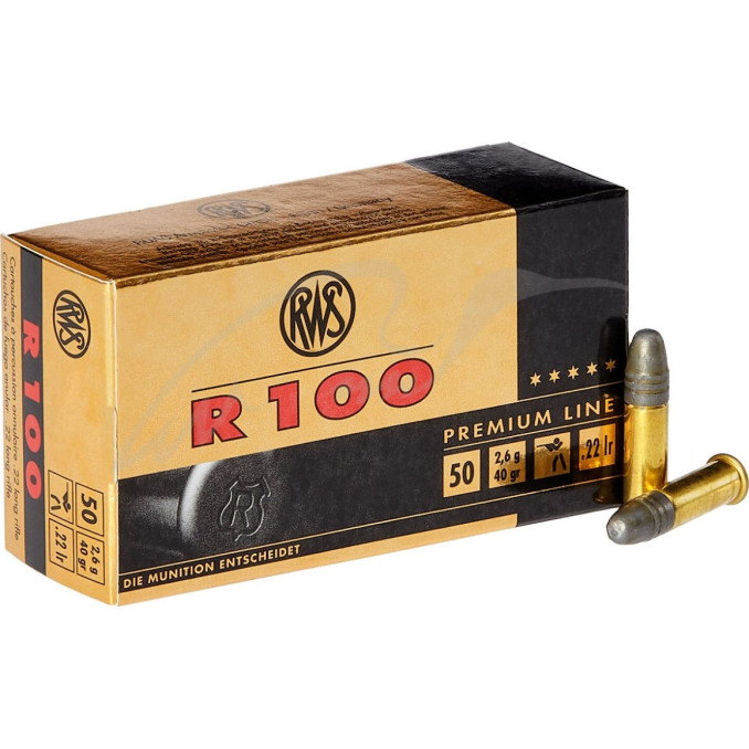 Патрон RWS R100 кал .22 LR куля RN маса 40 гр (2.6 г)