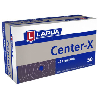Патрон Lapua Center-X кал.22 LR куля 2,59 г/40 гран. Поч. швидкість 327 м/с.