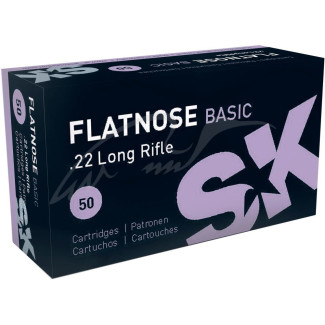 Патрон SK Flatnose Basic кал. 22LR куля 2,59 г / 40 гран. Поч. швидкість 328 м/с