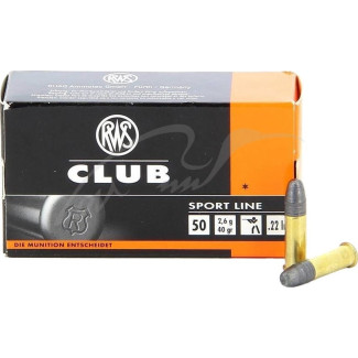 Патрон RUAG RWS Club кал. 22 LR куля RN маса 2.6 г/40 гран