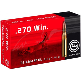 Патрон GECO кал. 270 Win куля TM маса 9,1 г/140 гр