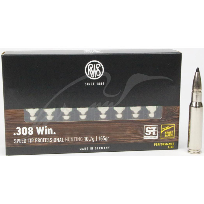 Патрон RWS кал. 308 Win Short Rifle куля SPEED TIP PRO маса 10,7 г / 165 гран