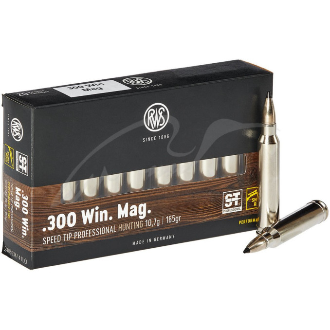 Патрон RWS кал. 300 Win Short Rifle куля SPEED TIP PRO маса 10,7 г/165 гран