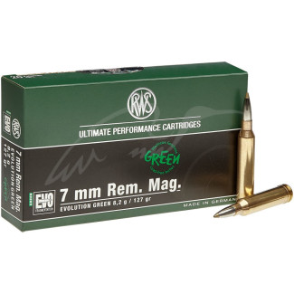 Патрон RWS кал. 7 mm Rem Mag куля EVO Green маса 8,2 г / 127 гран