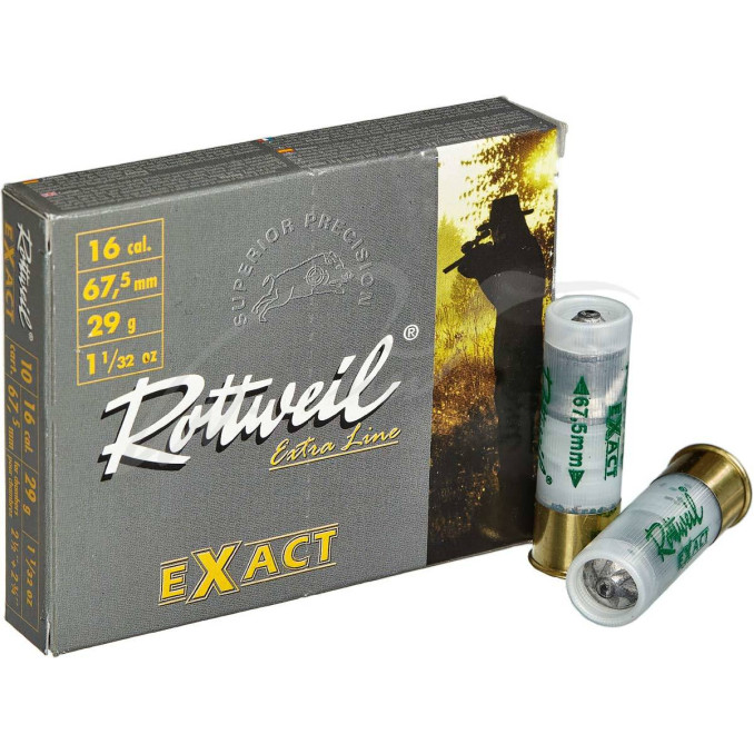 Патрон Rottweil Exact кал.16/67,5 куля Gualandi маса 29 г