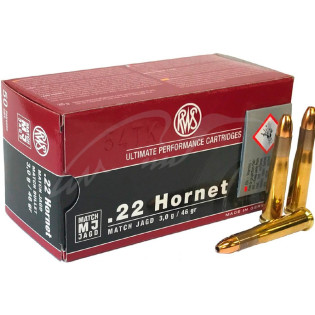 Патрон RWS кал .22 Hornet куля MJ маса MJ 46 гр (3 г)