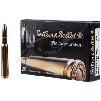 Патрон Sellier & Bellot кал. 30-06 Sprg куля SP маса 11,7 г/180 гран. Поч. швидкість 825 м/с.