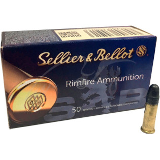 Патрон Sellier & Bellot кал. 22 LR куля LRN маса 2,6 г/40 гран. Поч. швидкість 375 м/с.
