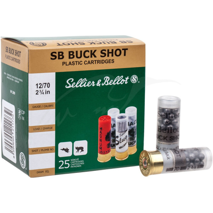 Патрон Sellier & Bellot BUCK SHOT 12/70 36 g/8,43 mm,Felt