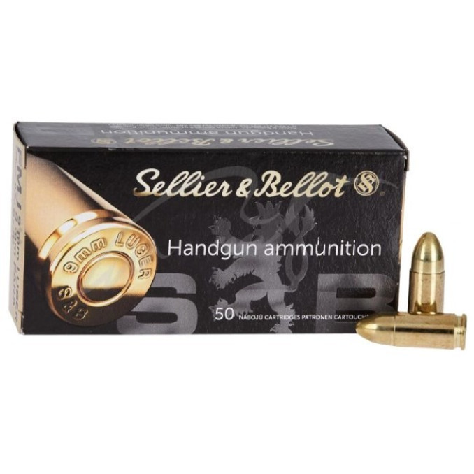 Патрон Sellier & Bellot кал. 9x19 мм куля FMJ маса 124 гр (8 г)