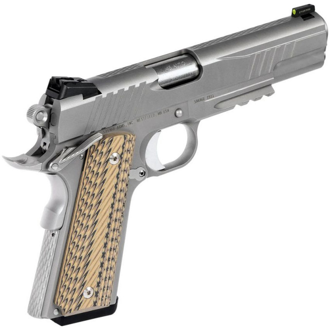 Пістолет спортивний Savage 1911 GOV’T кал. .45 AUTO, Stainless Rail