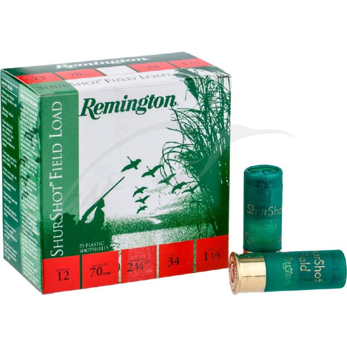 Патрон Remington Shurshot Field кал.12/70 дробь №3 (3,5 мм) навеска 34 грамма/ 1 1/5 унции.