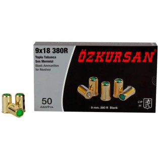 Холостий патрон Ozkursan калібру 9 мм (9х18) .380 R (револьверний)