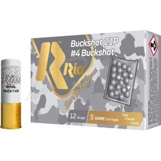 Патрон RIO Royal Buck 21P NEW кал. 12/70 картечь 6.2 мм навеска 28 г