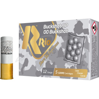 Патрон RIO Royal Buck 9P NEW кал. 12/70 картечь 8.65 мм навеска 34 г