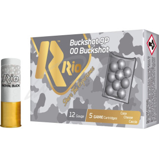 Патрон RIO Royal Buck 9P NEW кал. 12/70 картечь 8.65 мм навеска 34 г
