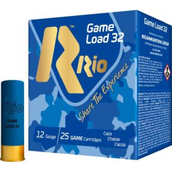 Патрон RIO Game Load-32 NEW кал. 12/70 дробь №0000 (5 мм) навеска 32 г