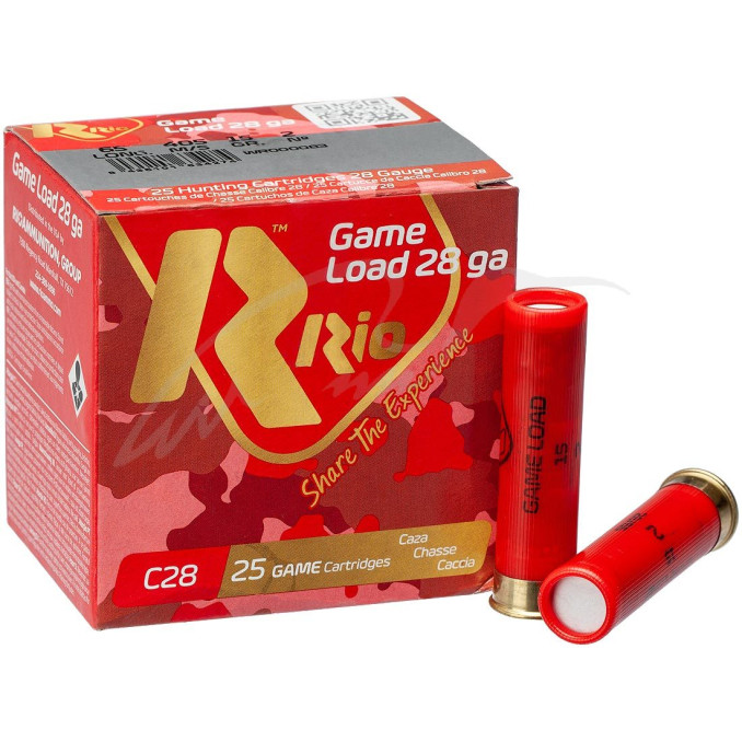 Патрон RIO Game Load кал. 28/65 дробь № 2 (3,75 мм) навеска 15 г