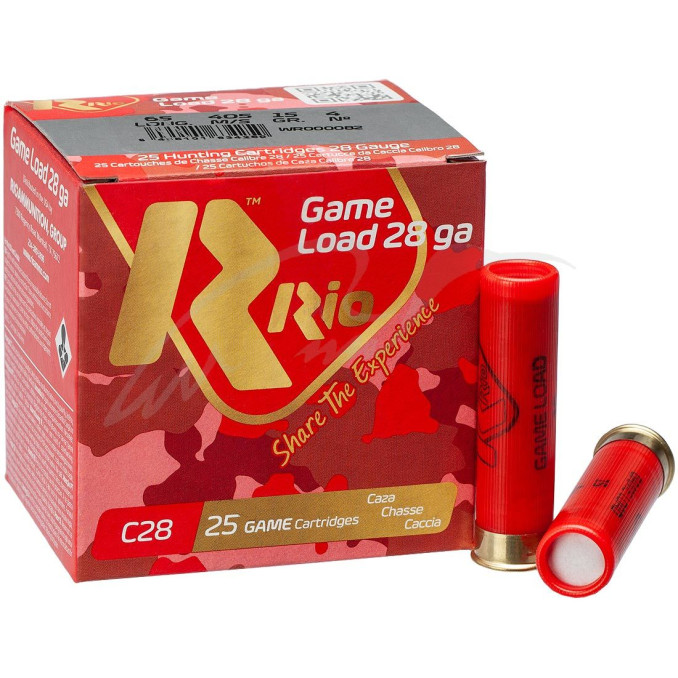 Патрон RIO Game Load кал. 28/65 дробь №4 (3,25 мм) навеска 15 г