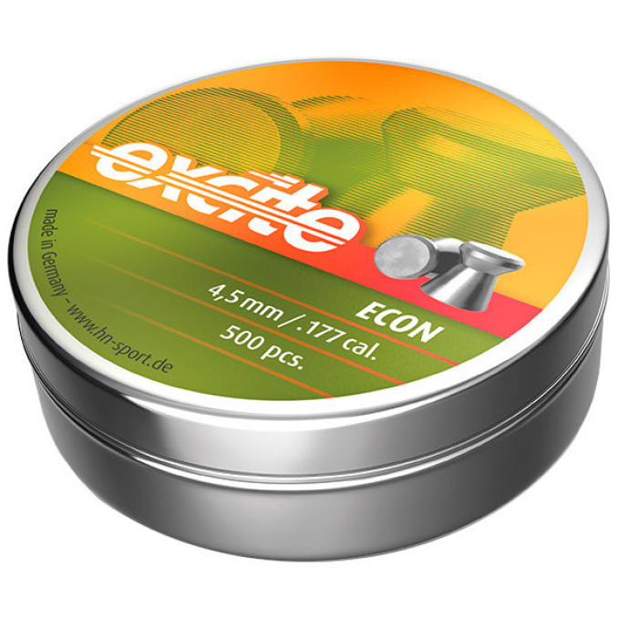 Пули пневматические H&N Econ II. Кал. 4.5 мм. Вес - 0.48 г. 500 шт/уп