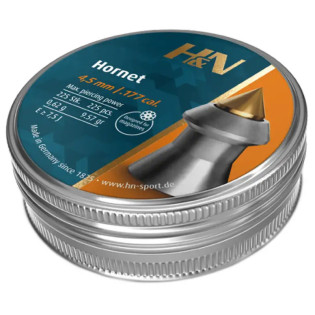 Кулі пневматичні H&N Hornet. Кал. 4.5 мм. Вага - 0.62 р. 225 шт/уп