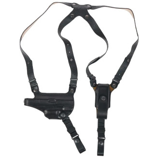 Кобура A-Line 1КП2+ плечова шкіряна з підсумком для Glock17