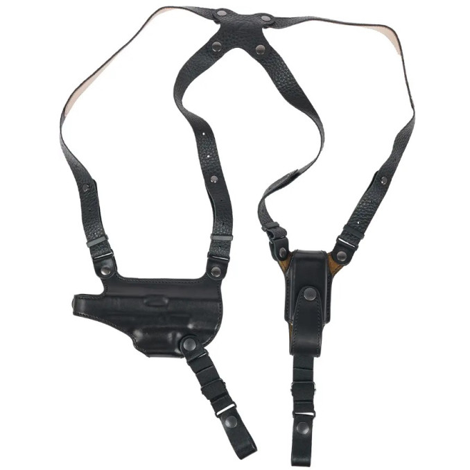 Кобура A-Line 1КП2+ плечова шкіряна з підсумком для Glock17