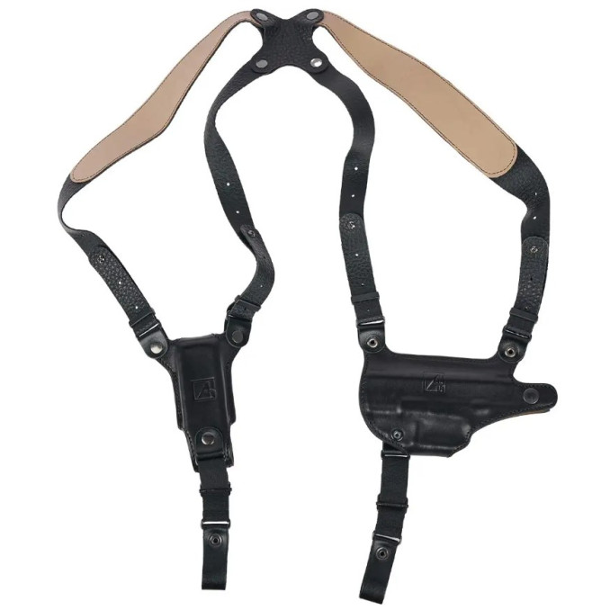 Кобура A-Line 1КП2+ плечова шкіряна з підсумком для Glock17