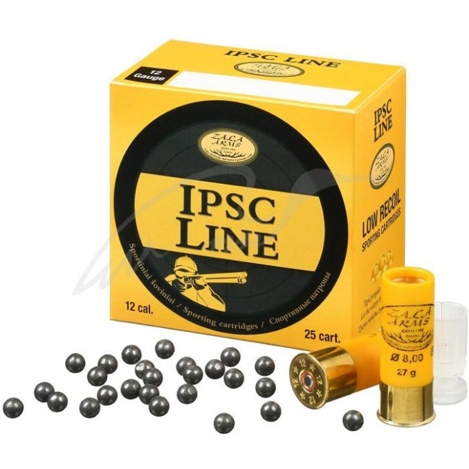 Патрон Zala Arms IPSC кал. 12/67 с контейнером картечь 8 мм навеска 27 г