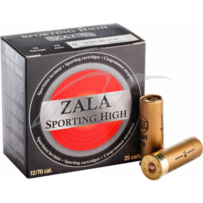 Патрон Zala Arms Sporting High кал. 12/70 дріб № 9 (2,1 мм) навішування 28 р. Початкова швидкість 405 м/с. 25 шт/уп.