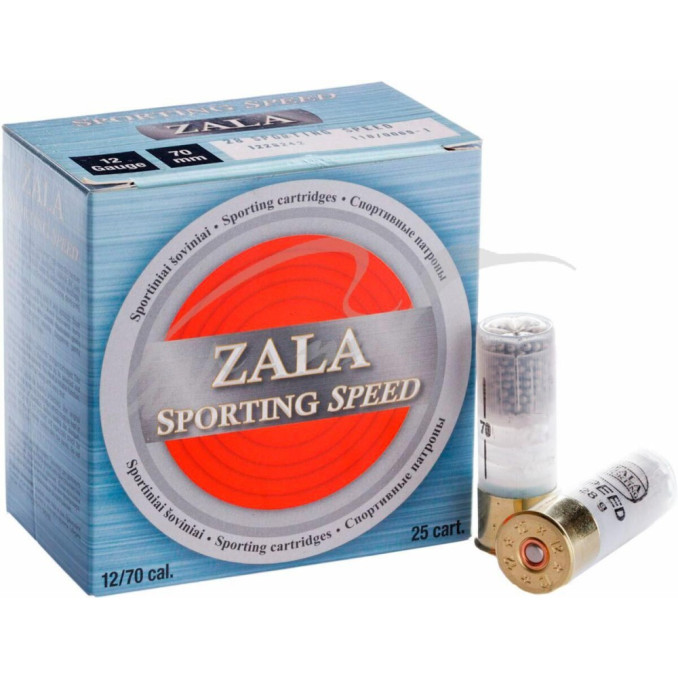 Патрон Zala Arms Sporting SPEED кал. 12/70 дріб № 7 (2,5 мм) навішування 28 р. Початкова швидкість 420 м/с. 25 шт/уп.