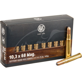 Патрон RWS кал. 10.3x68 Magnum куля Teilmantel маса 25.9 г/400 гран