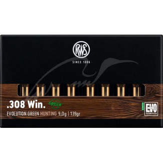 Патрон RWS кал. 308 Win куля EVO Green маса 9,0 г/139 гран