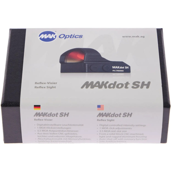 Приціл коліматорний MAKdot SH з точкою 3,5 MOA. Weaver