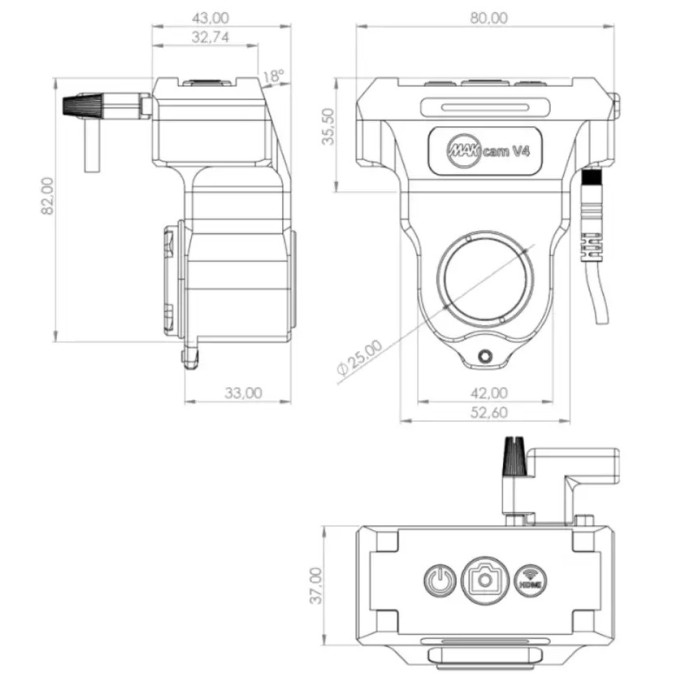 Камера MAK Cam V4 на прицел (без крепления)