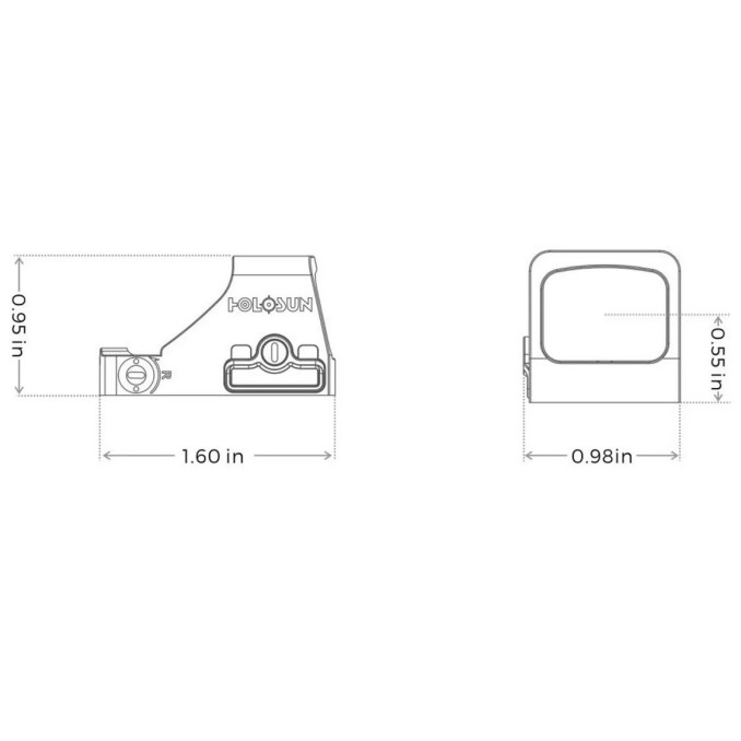 Коліматорний приціл Holosun HS507K X2 точка 2 MOA + коло 32 МОА