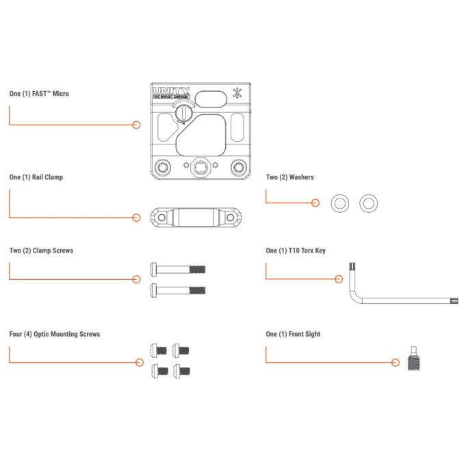 Кріплення Unity FAST Micro для коліматорів Aimpoint Micro, Vortex Crossfire