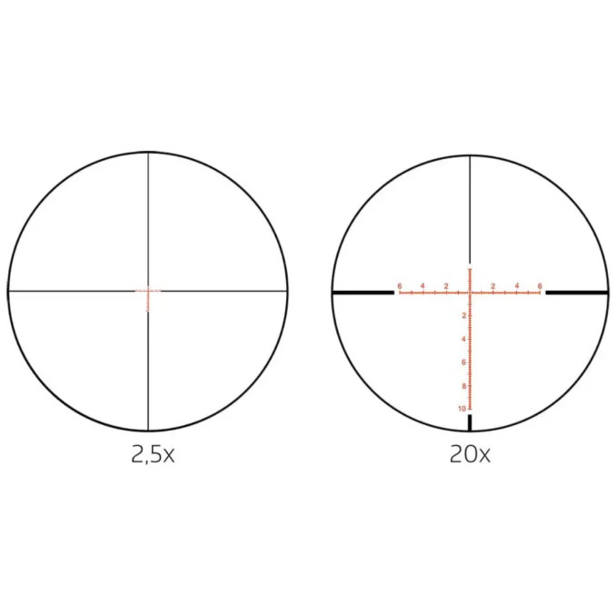 Оптичний приціл Noblex NZ8 2.5-20x50 LR F1 сетка MHR з підсвічуванням