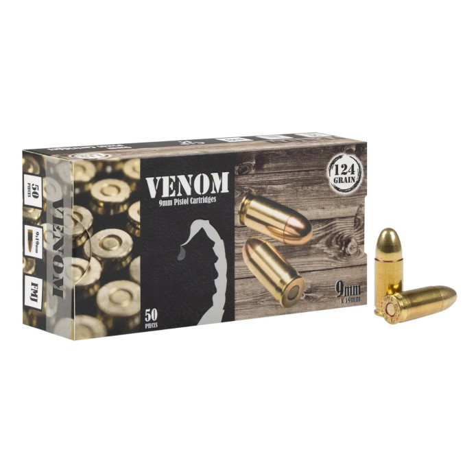 Патрон MEDEF кал. 9 мм (9x19) куля FMJ 124 gr (8,0 г)