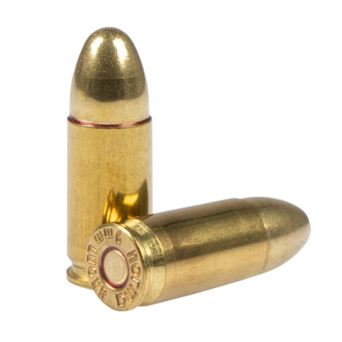 Патрон MEDEF кал. 9 мм (9x19) куля FMJ 124 gr (8,0 г)